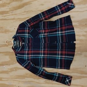 #113. Natural Reflections Cotton Plaid Button Up Shirt medium